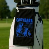 Capybara Rodent Genius Golf Towel thumb 2
