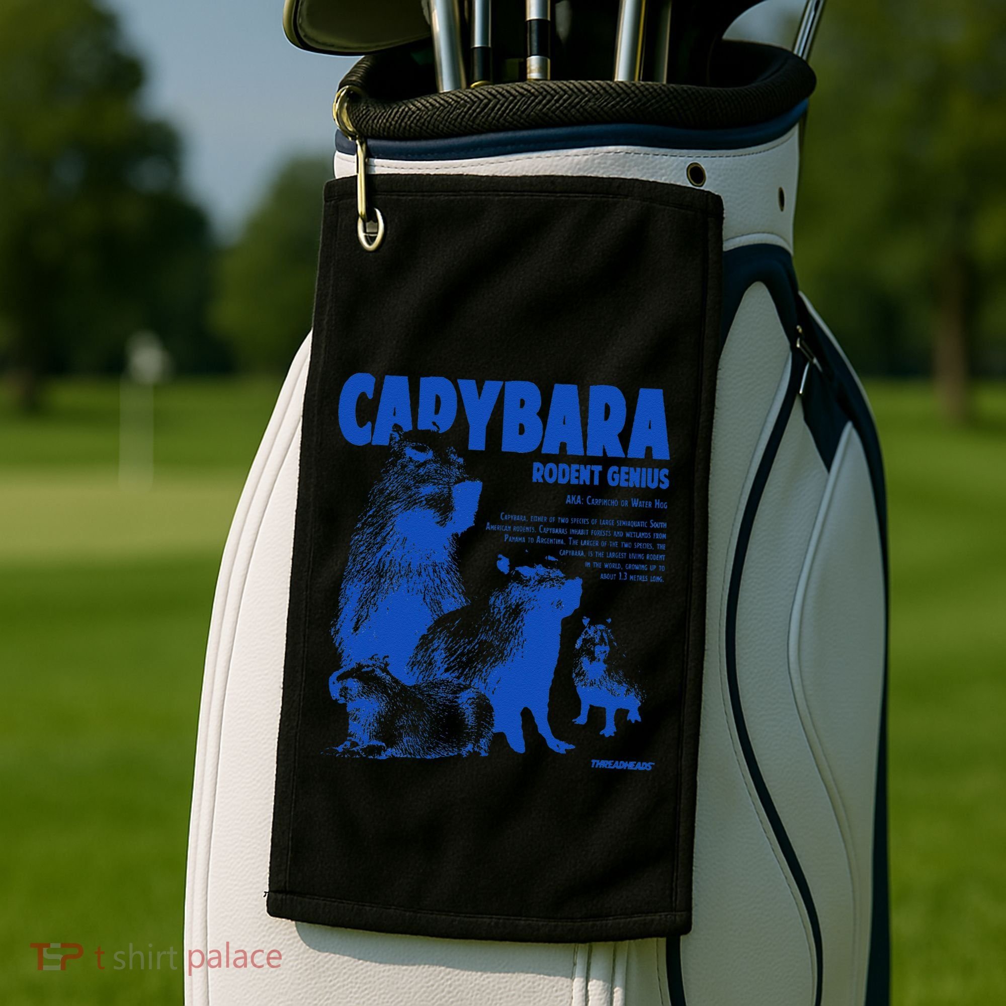Capybara Rodent Genius Golf Towel