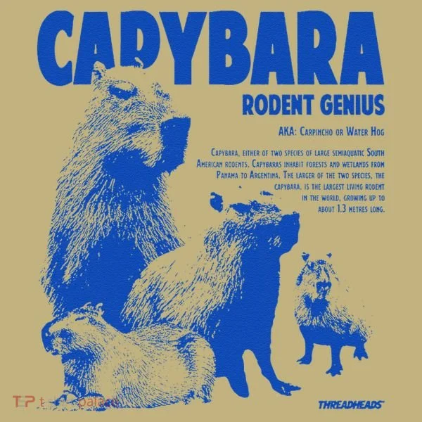 Capybara Rodent Genius T-Shirt