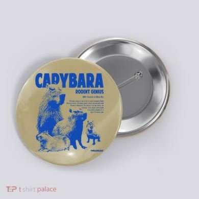 Capybara Rodent Genius Button
