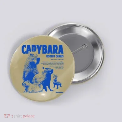 Capybara Rodent Genius Button