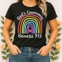 Christian Rainbow God’s Covenant G.e.n.e.s.i.s 913 Women's T-Shirt thumb 2