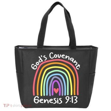Christian Rainbow God’s Covenant G.e.n.e.s.i.s 913 Tote Bag