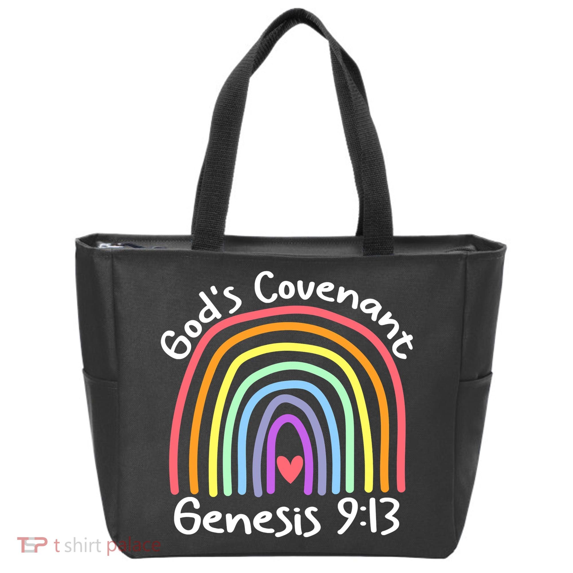 Christian Rainbow God’s Covenant G.e.n.e.s.i.s 913 Tote Bag