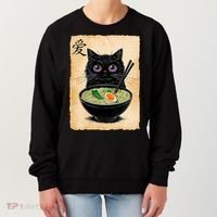 Cat Ramen Graphic Funny Japanese Kawaii Anime Cat  Women's Sweatshirt thumb 0