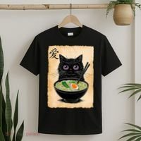 Cat Ramen Graphic Funny Japanese Kawaii Anime Cat  T-Shirt thumb 2