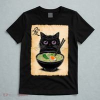 Cat Ramen Graphic Funny Japanese Kawaii Anime Cat  T-Shirt thumb 5