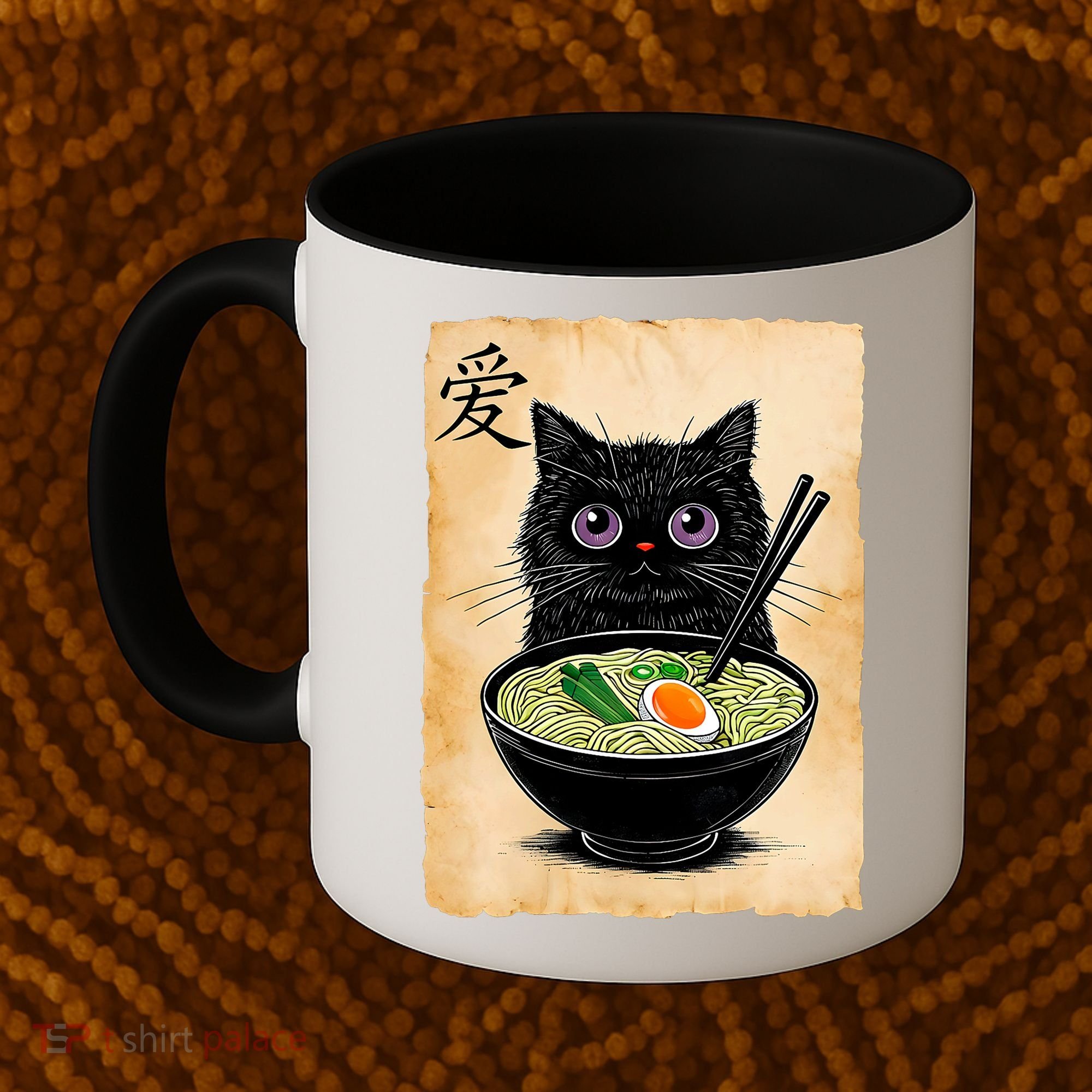 Cat Ramen Graphic Funny Japanese Kawaii Anime Cat  Coffee Mug