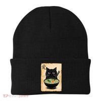 Cat Ramen Graphic Funny Japanese Kawaii Anime Cat  Beanie thumb 0