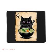 Cat Ramen Graphic Funny Japanese Kawaii Anime Cat  Mousepad thumb 0