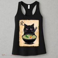 Cat Ramen Graphic Funny Japanese Kawaii Anime Cat  Women's Tank Top thumb 3