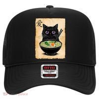 Cat Ramen Graphic Funny Japanese Kawaii Anime Cat  Hat thumb 0