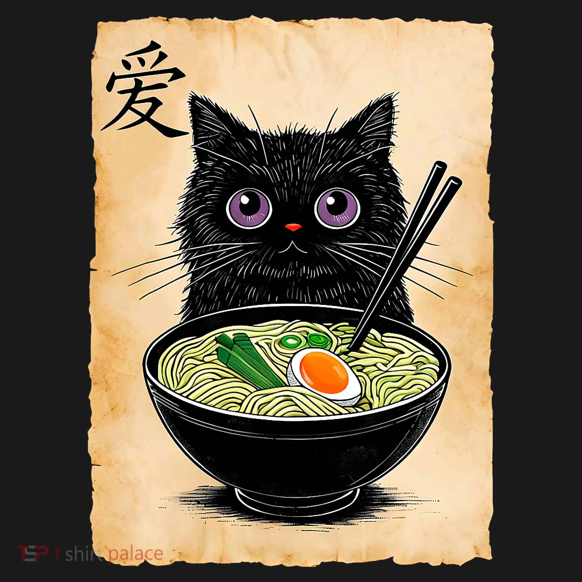 Cat Ramen Graphic Funny Japanese Kawaii Anime Cat  Tank Top