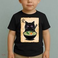 Cat Ramen Graphic Funny Japanese Kawaii Anime Cat  Toddler T-Shirt thumb 2
