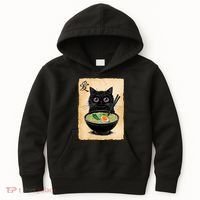 Cat Ramen Graphic Funny Japanese Kawaii Anime Cat  Kids Hoodie thumb 0