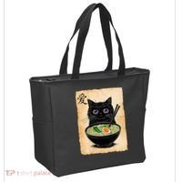 Cat Ramen Graphic Funny Japanese Kawaii Anime Cat  Tote Bag thumb 2
