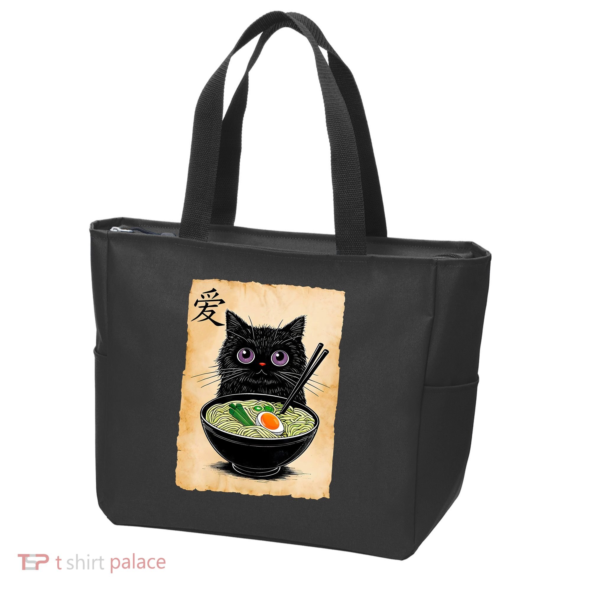Cat Ramen Graphic Funny Japanese Kawaii Anime Cat  Tote Bag