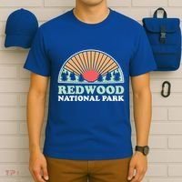 California Retro Gift Vintage Redwood National Park Gift T-Shirt thumb 6