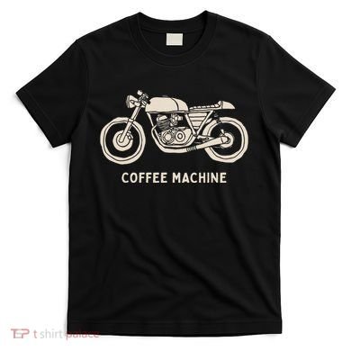 Cafe Racer Hand Drawn Motorcycle Design T-Shirt