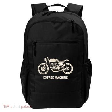 Cafe Racer Hand Drawn Motorcycle Design Backpack