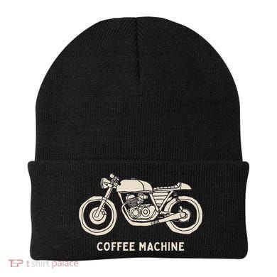 Cafe Racer Hand Drawn Motorcycle Design Beanie