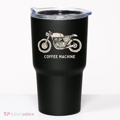 Cafe Racer Hand Drawn Motorcycle Design Tumbler