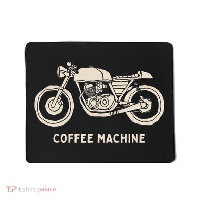 Cafe Racer Hand Drawn Motorcycle Design Mousepad