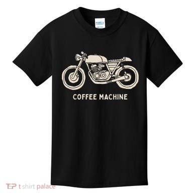 Cafe Racer Hand Drawn Motorcycle Design Kids T-Shirt
