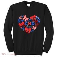 Coquette Ribbon Heart Chd Awareness Heart Anatomy Valentine Gift Sweatshirt thumb 0