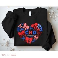 Coquette Ribbon Heart Chd Awareness Heart Anatomy Valentine Gift Sweatshirt thumb 2