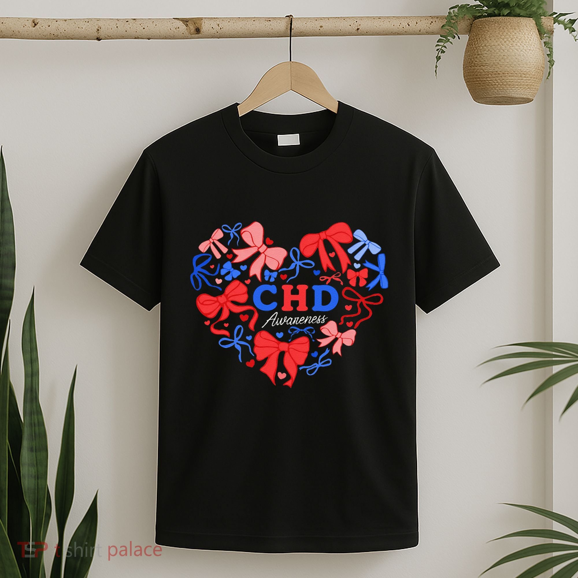 Coquette Ribbon Heart Chd Awareness Heart Anatomy Valentine Gift T-Shirt