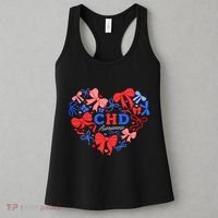 Coquette Ribbon Heart Chd Awareness Heart Anatomy Valentine Gift Women's Tank Top thumb 3