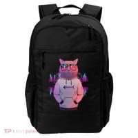 Cool Retro Hipster Hip Hop Music Cat Backpack thumb 0
