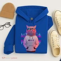 Cool Retro Hipster Hip Hop Music Cat Hoodie thumb 4