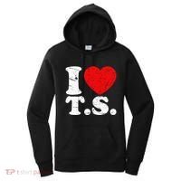 Cute Red Heart I Love T.S Women's Hoodie thumb 0