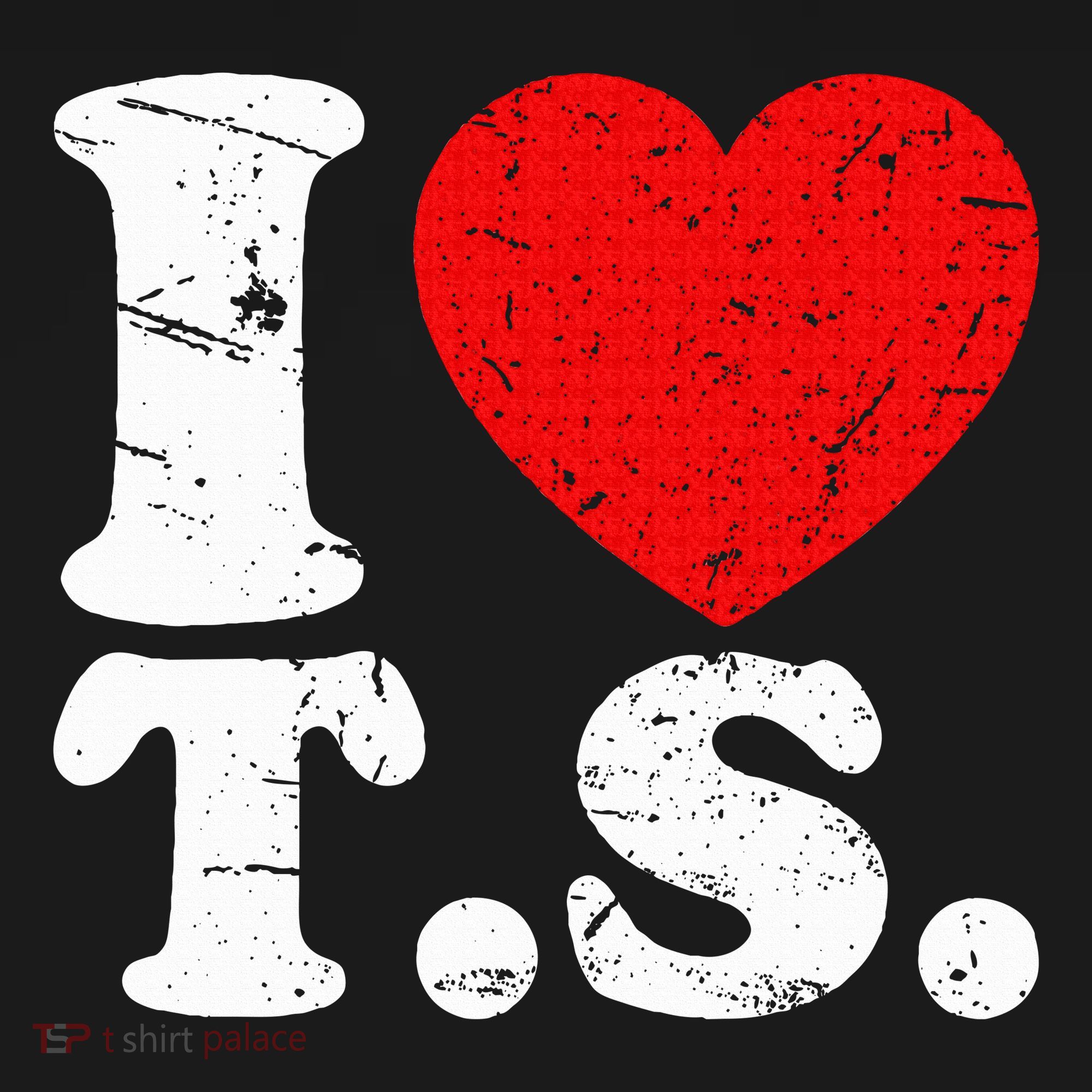 Cute Red Heart I Love T.S Women's Hoodie