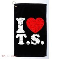 Cute Red Heart I Love T.S Golf Towel thumb 0