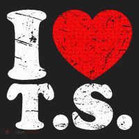 Cute Red Heart I Love T.S Golf Towel thumb 3