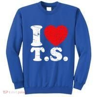 Cute Red Heart I Love T.S Sweatshirt thumb 0