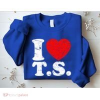 Cute Red Heart I Love T.S Sweatshirt thumb 2