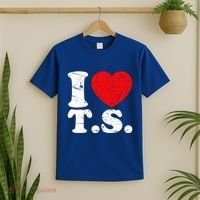 Cute Red Heart I Love T.S T-Shirt thumb 2