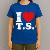 Cute Red Heart I Love T.S T-Shirt thumb 4