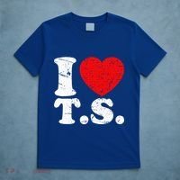Cute Red Heart I Love T.S T-Shirt thumb 5