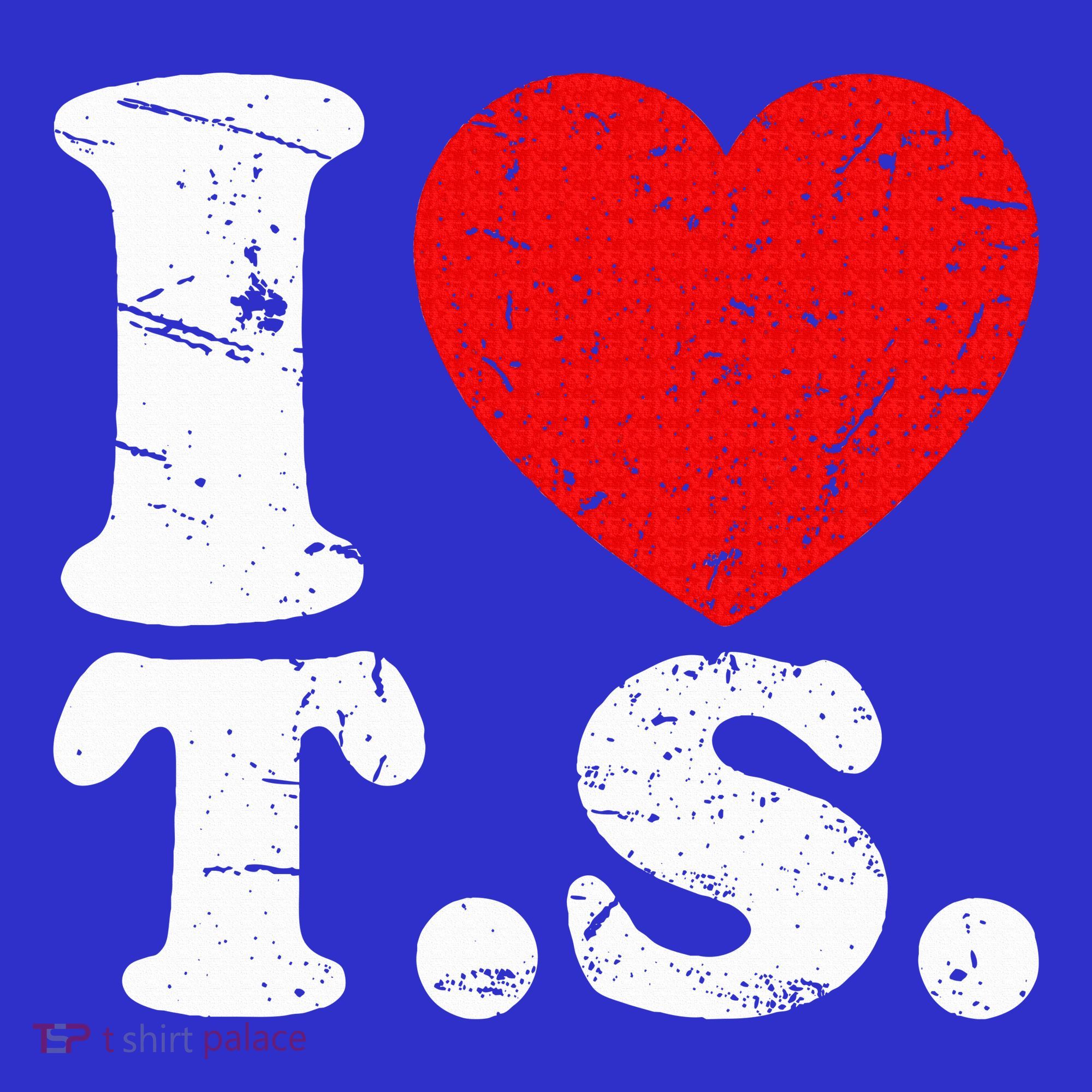 Cute Red Heart I Love T.S Mousepad