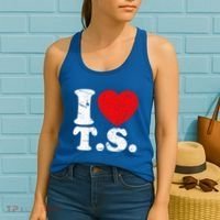 Cute Red Heart I Love T.S Women's Tank Top thumb 2