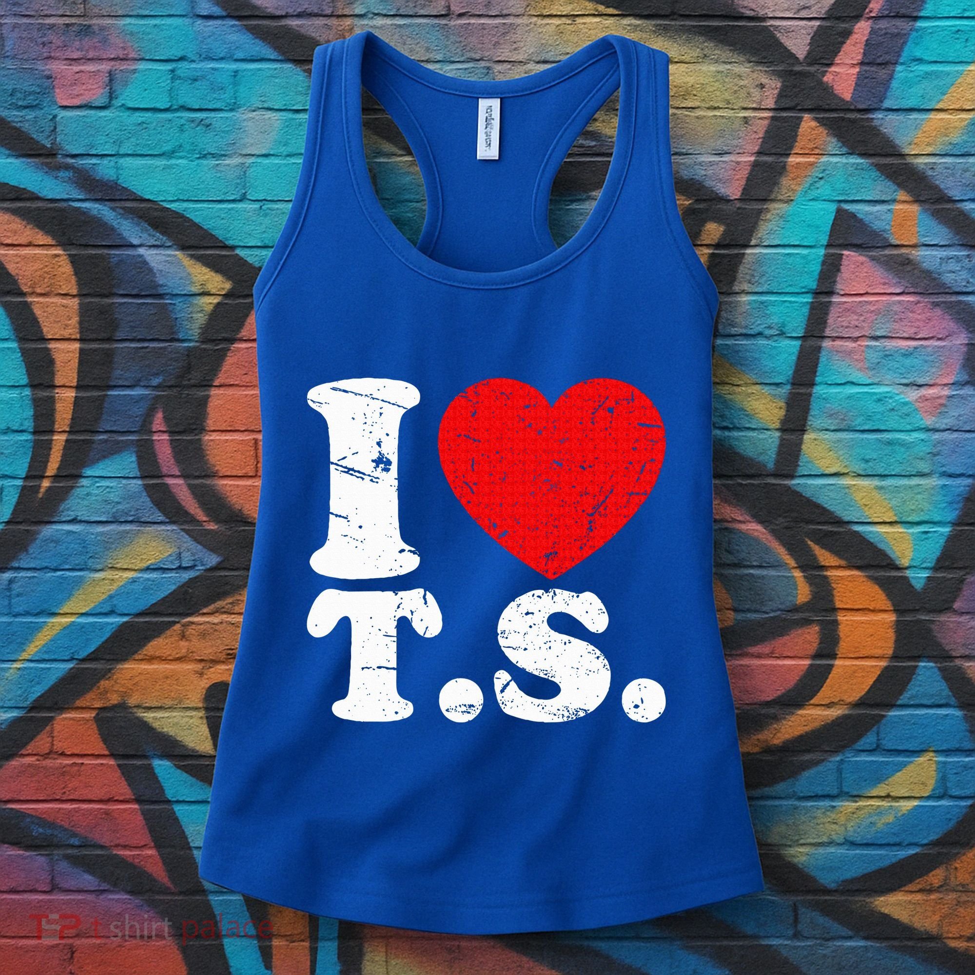 Cute Red Heart I Love T.S Women's Tank Top