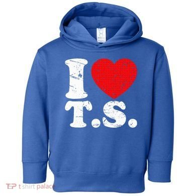 Cute Red Heart I Love T.S Toddler Hoodie
