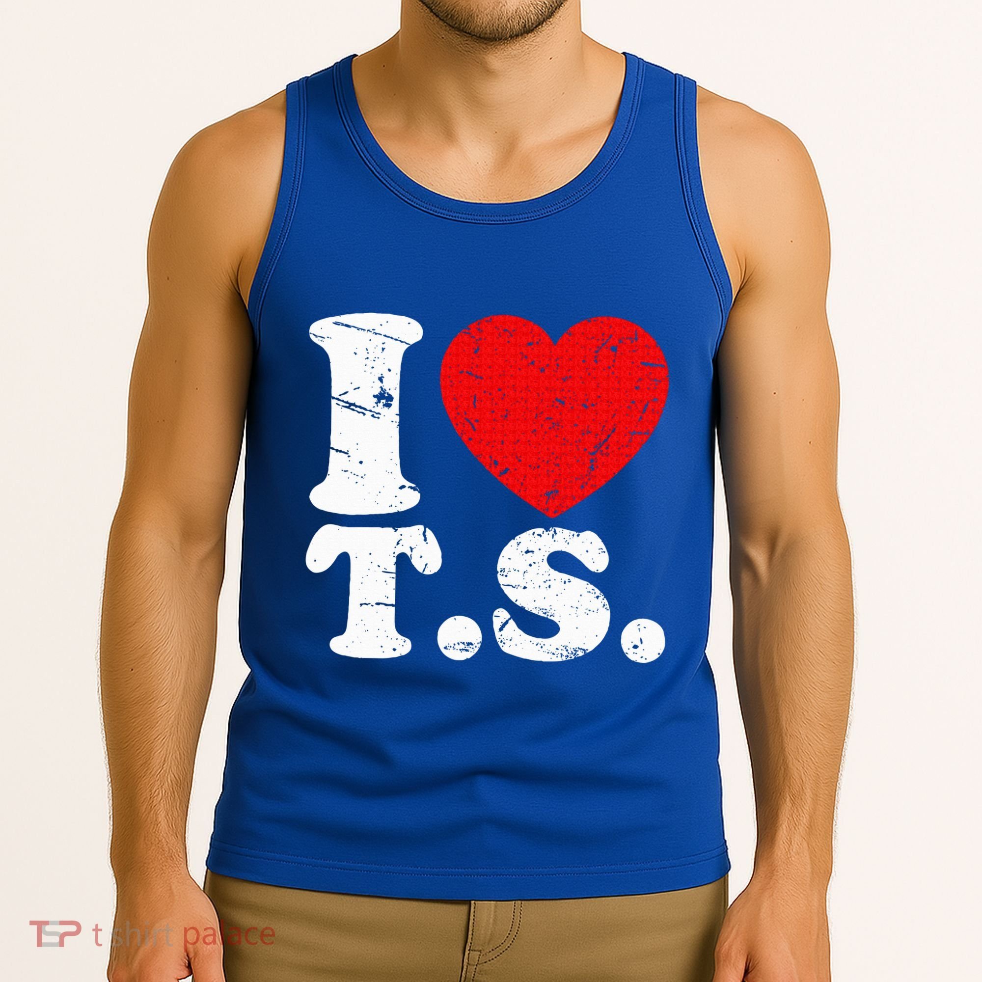 Cute Red Heart I Love T.S Tank Top