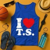 Cute Red Heart I Love T.S Tank Top thumb 4