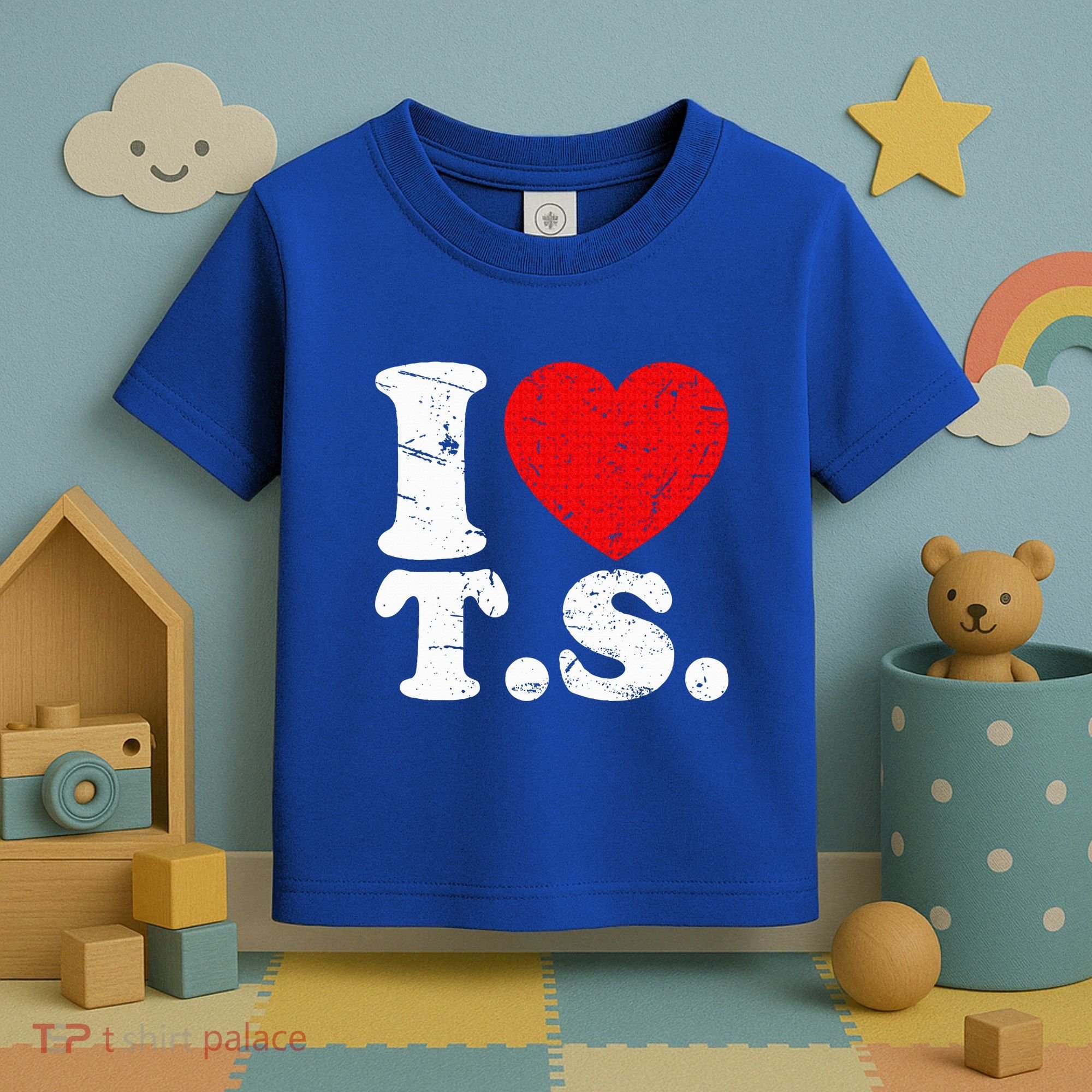 Cute Red Heart I Love T.S Toddler T-Shirt